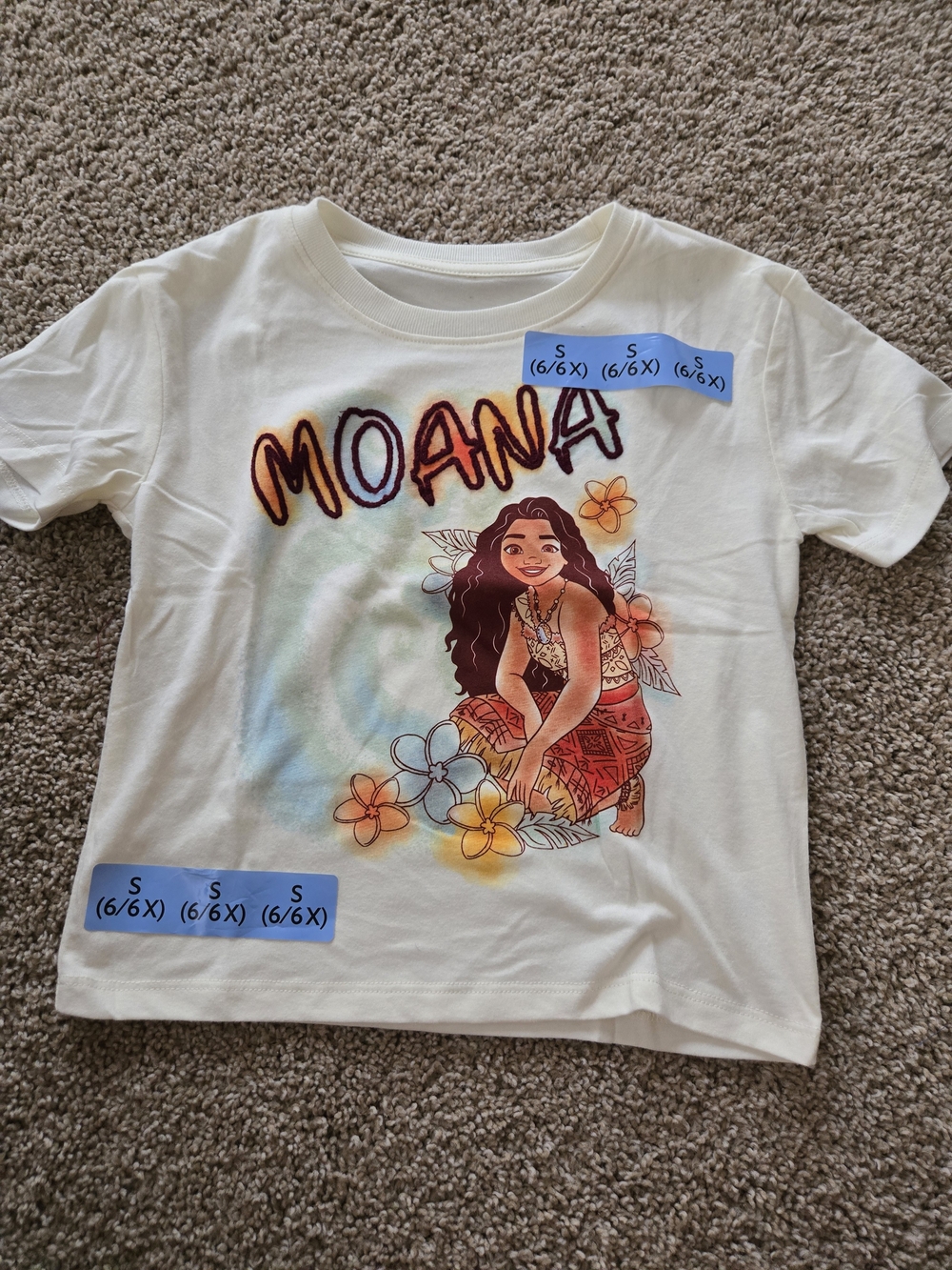 BRAND NEW Moana Graphic Kids T‑Shirt - Cream